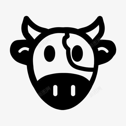 牛动物奶制品图标svg_新图网 https://ixintu.com 农业 农业和园艺第2卷 动物 奶 奶制品 牛 肉