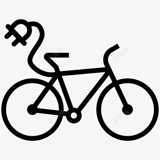 自行车山地自行车电动自行车图标svg_新图网 https://ixintu.com 山地自行车 杂线 电动自行车 自行车 运动