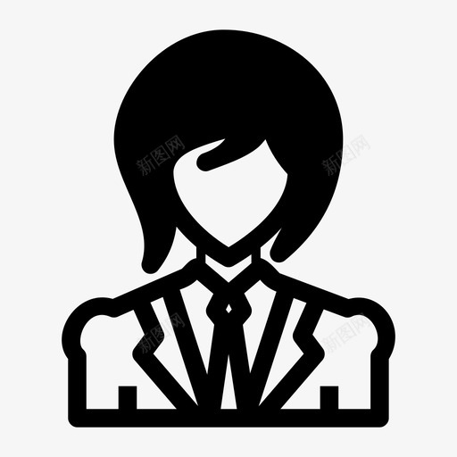企业家客户头像图标svg_新图网 https://ixintu.com 个人 企业 企业家 头像 女性 客户