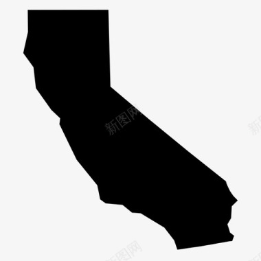 加利福尼亚地图州图标图标