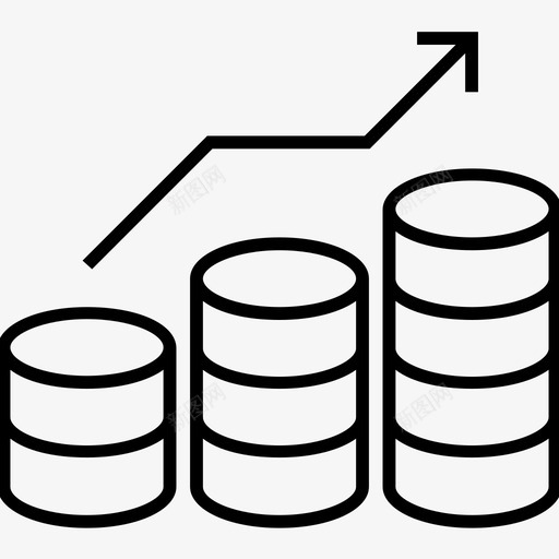 利润硬币增长图标svg_新图网 https://ixintu.com 600金融平面线图标 利润 增长 投资 硬币 进步