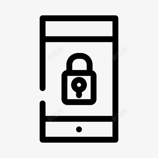 锁定智能手机手机pin码图标svg_新图网 https://ixintu.com pin码 安全 安全设置 手机 锁定智能手机