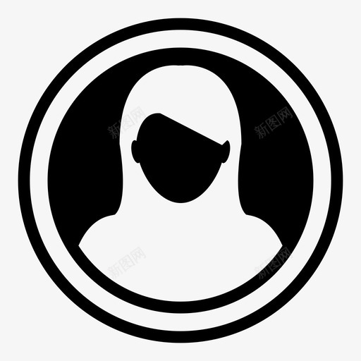 女性头像客户图标svg_新图网 https://ixintu.com 个人 个人资料 头像 头像向量图标 女孩 女性 客户 用户