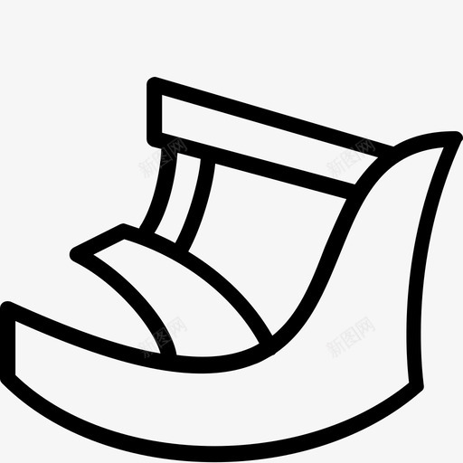 镂空坡跟鞋镂空鞋高跟鞋图标svg_新图网 https://ixintu.com 女式服装轮廓系列 镂空坡跟鞋 镂空鞋 高跟鞋