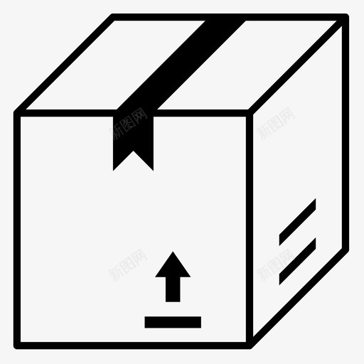 包装盒子产品图标svg_新图网 https://ixintu.com 产品 供应 包装 商店 盒子 购物