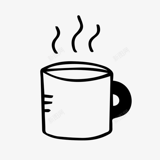 热杯咖啡马克杯图标svg_新图网 https://ixintu.com 咖啡 热杯 茶 食物涂鸦 马克杯