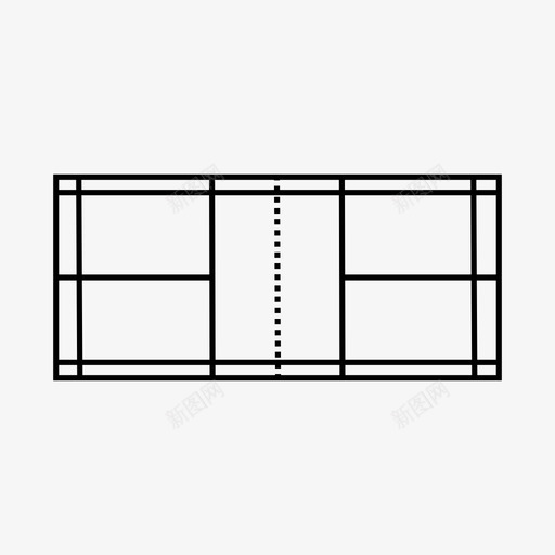羽毛球场图标svg_新图网 https://ixintu.com 羽毛球场