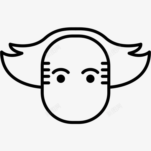 脸发型男性发型图标svg_新图网 https://ixintu.com 发型 男性发型 脸