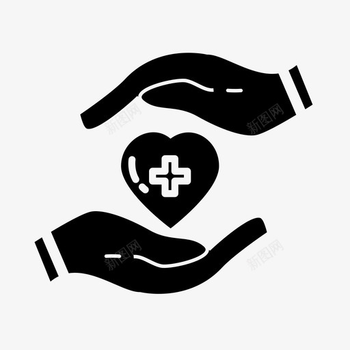 心脏护理心脏健康保险图标svg_新图网 https://ixintu.com 保险 医疗 心脏健康 心脏护理