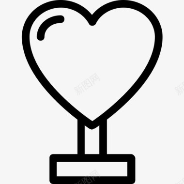 心脏奖杯最爱心形图标图标