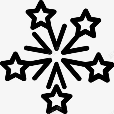 流星庆祝圣诞节图标图标