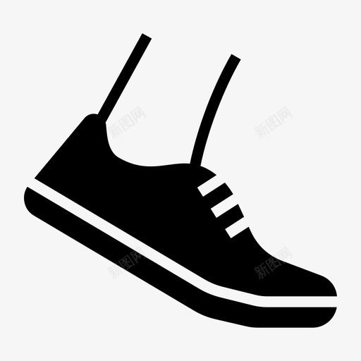 跑步马拉松跑鞋图标svg_新图网 https://ixintu.com 杂项 跑步 跑鞋 运动 运动鞋 马拉松
