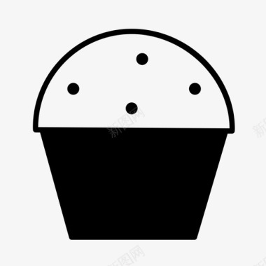 纸杯蛋糕面包店庆典图标图标