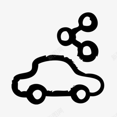 共享汽车草图图标图标