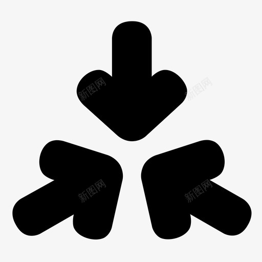 焦点箭头中心图标svg_新图网 https://ixintu.com 三 中心 会聚 指示器 树 植物 焦点 箭头 花