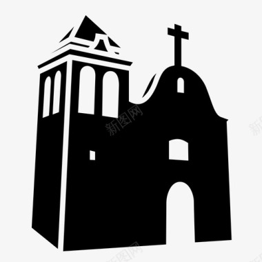 圣卡洛斯博罗密欧大教堂加利福尼亚历史埃尔卡米诺皇宫图标图标