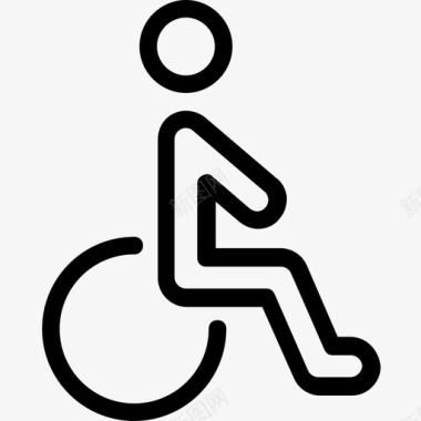 残疾残疾人停车瘫痪图标图标