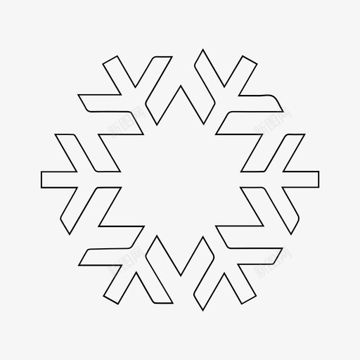 雪花凉爽冬天图标svg_新图网 https://ixintu.com 冬天 凉爽 雪花