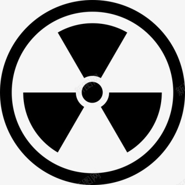 放射性原子危险图标图标