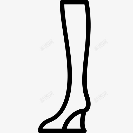 及膝楔形靴女式女式服装轮廓系列图标svg_新图网 https://ixintu.com 及膝楔形靴 女式 女式服装轮廓系列