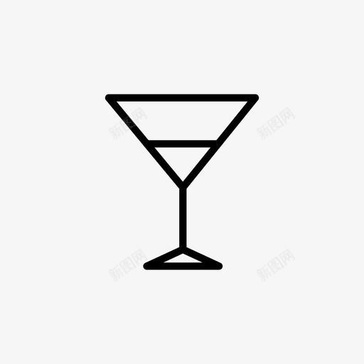 玻璃杯鸡尾酒马提尼图标svg_新图网 https://ixintu.com 玻璃杯 食物 马提尼 鸡尾酒