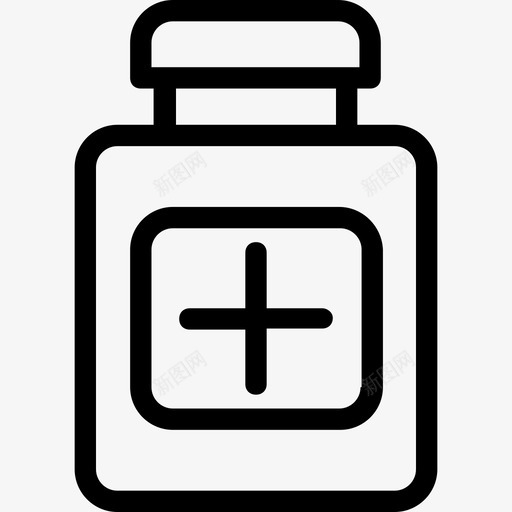 药品胶囊药瓶图标svg_新图网 https://ixintu.com 医疗线图标 胶囊 药丸 药品 药片 药瓶