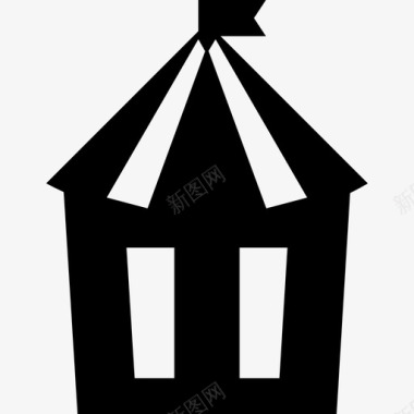 马戏团帐篷建筑景点建筑图标图标