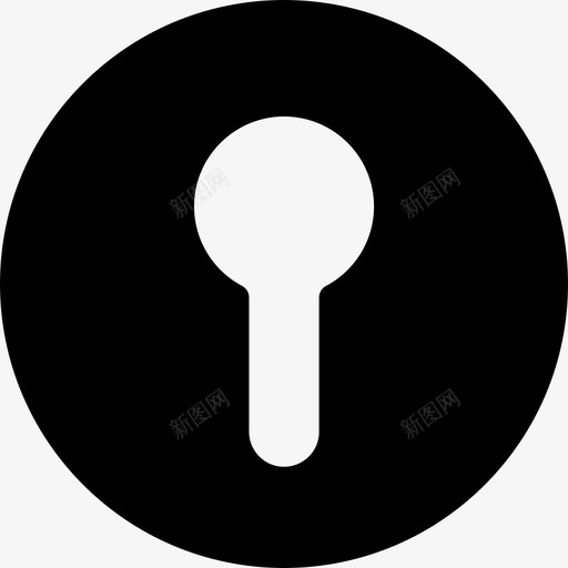 键孔光标和指针图标svg_新图网 https://ixintu.com 光标和指针 键孔