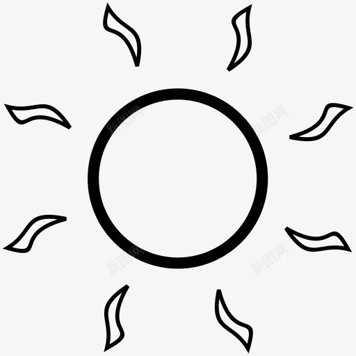 太阳能量热图标svg_新图网 https://ixintu.com 光 太阳 热 电 能量