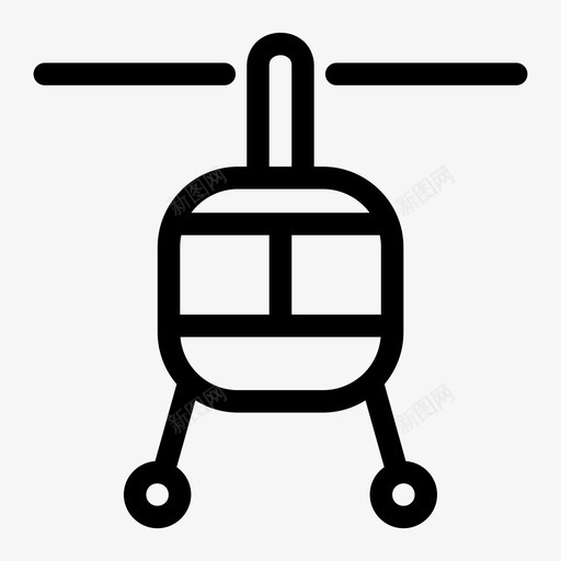 直升机飞机运输工具图标svg_新图网 https://ixintu.com 直升机 车辆 运输工具 飞机