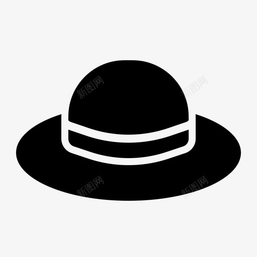 帽子配件服装图标svg_新图网 https://ixintu.com 夏季标志 帽子 服装 配件