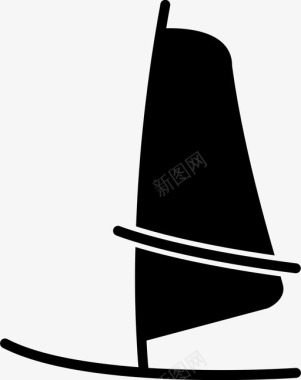 风帆帆船旅行图标图标