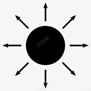 箭头太阳管理控制图标图标