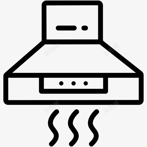 通风柜空气管道系统图标svg_新图网 https://ixintu.com 厨房 抽风机 空气 管道系统 通风柜 风扇