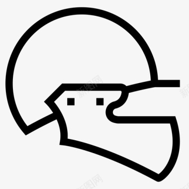 头盔建筑板球图标图标