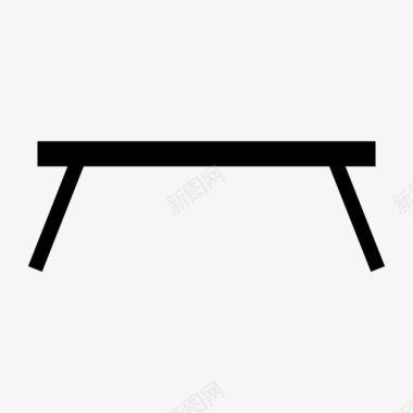 桌子长凳晚餐图标图标