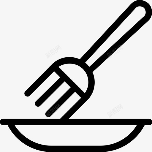 叉子和盘子用餐吃图标svg_新图网 https://ixintu.com 叉子和盘子 吃 用餐 食物 食物线图标