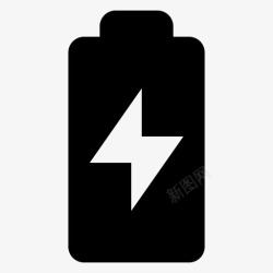 100电池电源电池充电图标高清图片