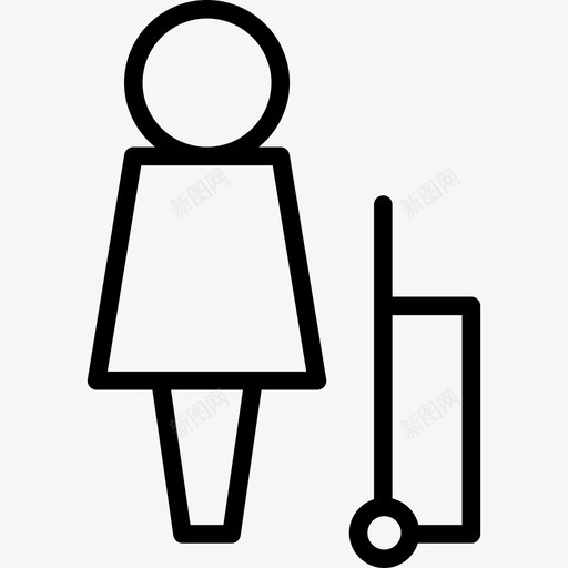 女人拿着购物车人酒店的标志图标svg_新图网 https://ixintu.com 人 女人拿着购物车 酒店的标志