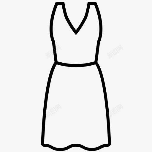 连衣裙衣服女士图标svg_新图网 https://ixintu.com 女士 女装 衣服 裙子 连衣裙 连衣裙3系列