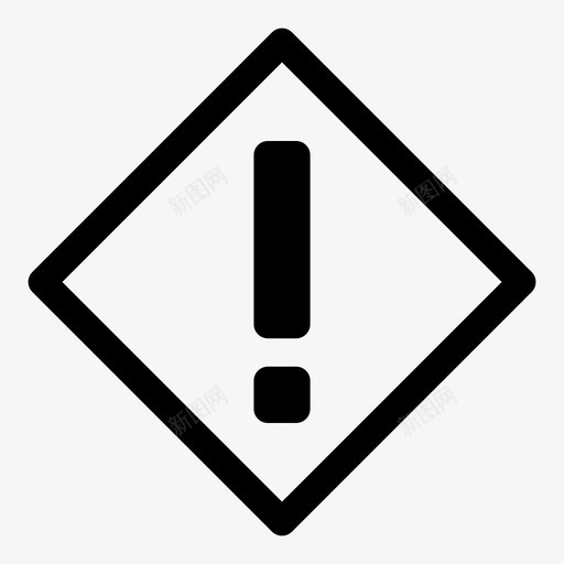 警告标志注意纯线条图标svg_新图网 https://ixintu.com 注意 纯线条 警告标志