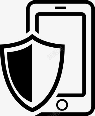 移动安全手机盾牌图标图标