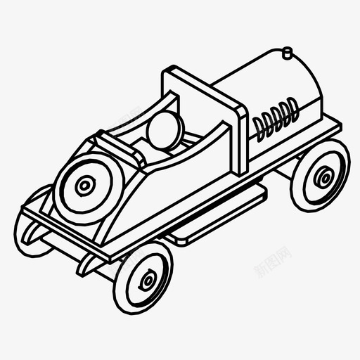 玩具车游戏比赛图标svg_新图网 https://ixintu.com 复古 比赛 游戏 玩具车 赛车