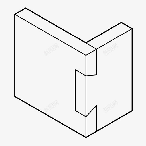 通过燕尾榫连接木匠连接图标svg_新图网 https://ixintu.com 木制品 木匠 木接头 细木工 细部 连接 通过燕尾榫连接