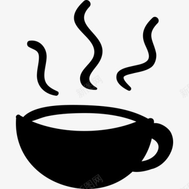 有蒸汽的咖啡杯食物我的咖啡图标图标