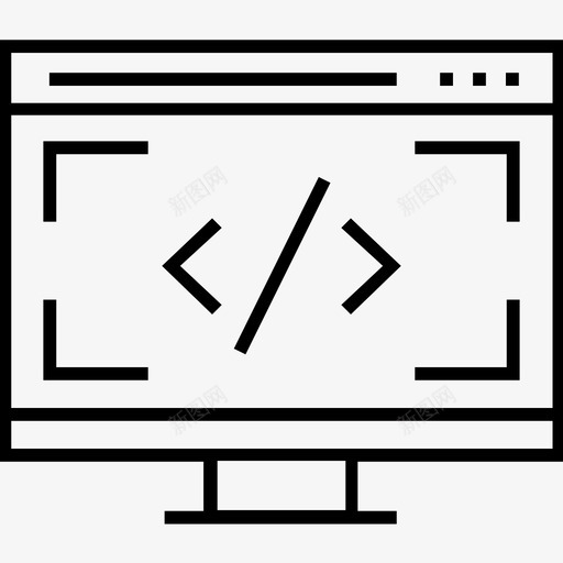 编程编码开发图标svg_新图网 https://ixintu.com 1400个web和seo平面线图标 div html 开发 编码 编程