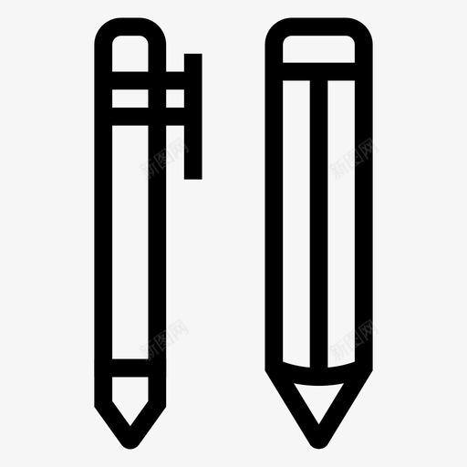 铅笔商务绘图图标svg_新图网 https://ixintu.com 写作 商业路线图标 商务 学校 绘图 编辑 铅笔