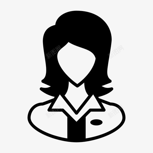 女性女性人物职业图标svg_新图网 https://ixintu.com 女性 女性人物 女性化身 工人 秘书 职业