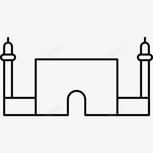 伊卡清真寺纪念碑纪念碑3图标svg_新图网 https://ixintu.com 伊卡清真寺 纪念碑 纪念碑3
