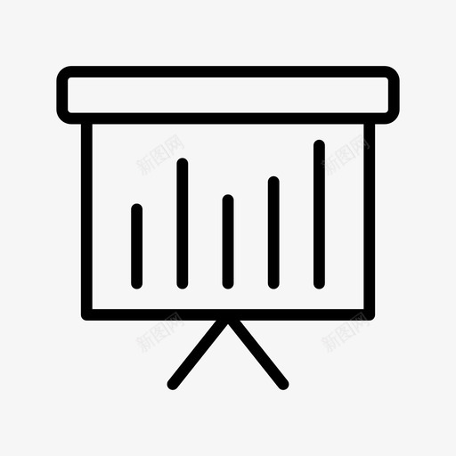 条形图业务增长演示图标svg_新图网 https://ixintu.com 业务增长 条形图 演示